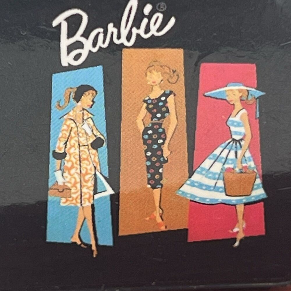 Vintage Miniature Barbie Case Hat Box & Doll Keychain 1999 Mattel Gift